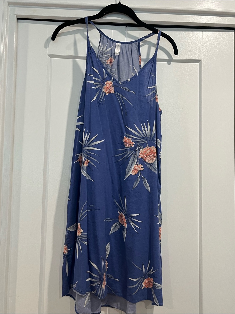 GAP Blue Floral Mini Slip Dress with Pink Blossoms